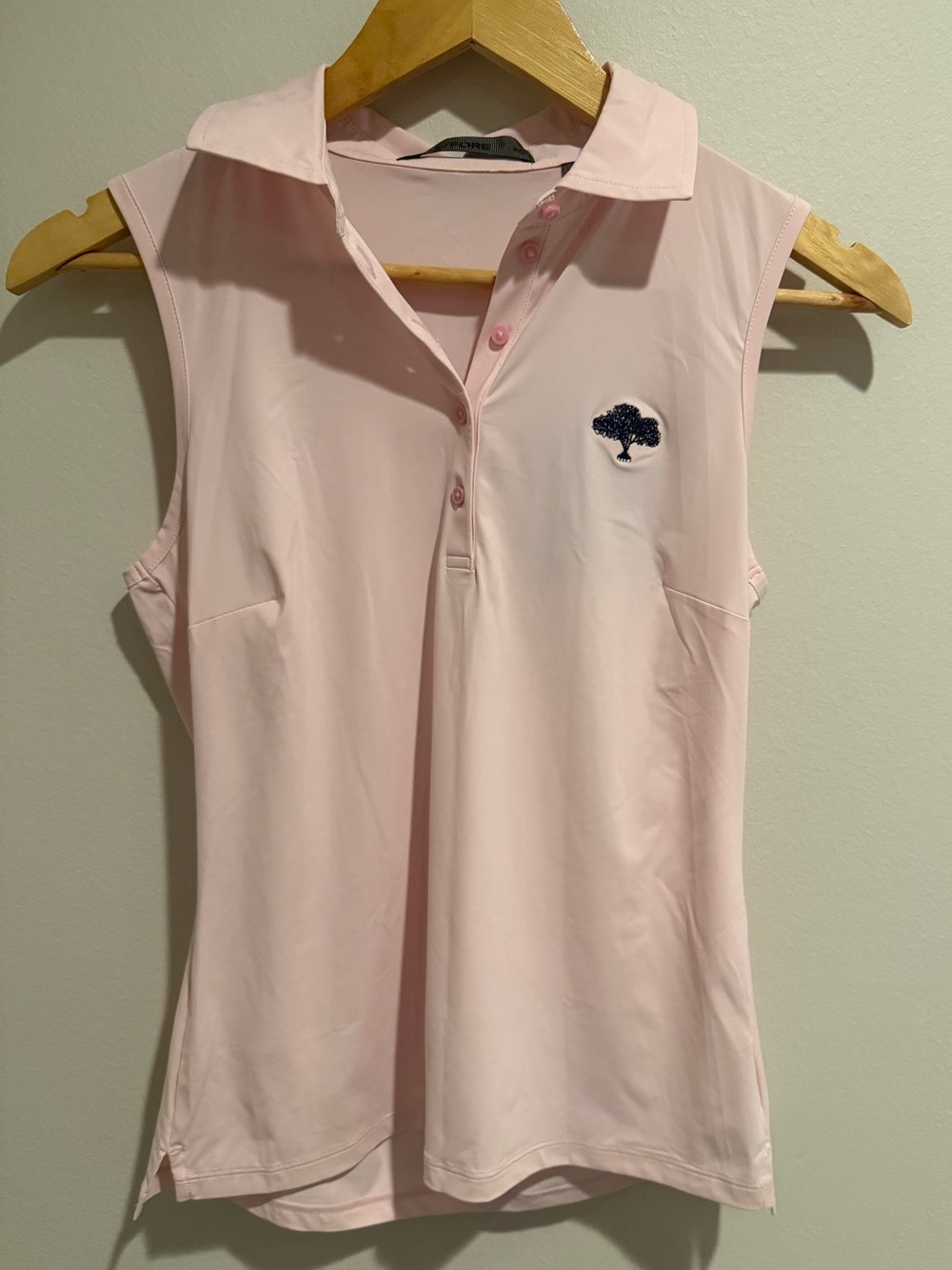 NWT G/FORE Sleeveless Golf Polo Blush Pink XS Performance Stretch Caddyshack